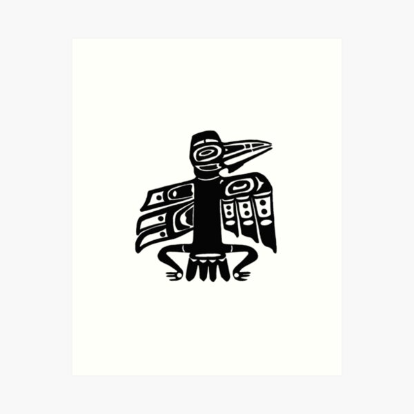 Pacific Northwest Coast Indian-style Raven Art Print