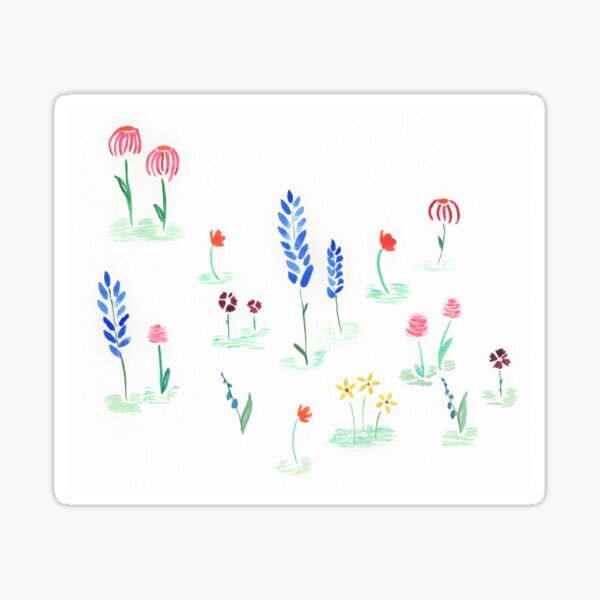 Aperçu de l'œuvre Fleurs aquarelles créée et vendue par LittleFoxglove.