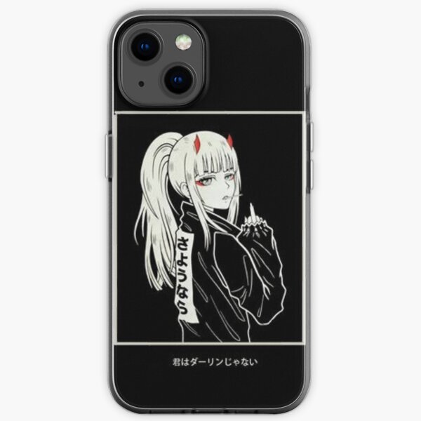Zero Two Lineart Zig Zag iPhone Soft Case