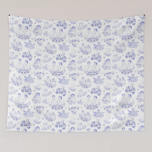Item preview, Blue ballpoint "Greendale Community College's Toile de Jouy" designed and sold by Anachronizzm.