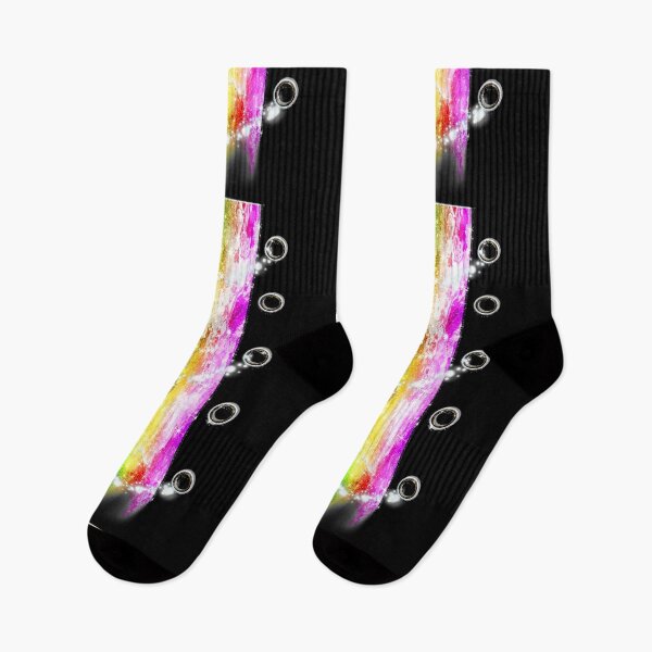 Item preview, Watercolor Marble Rainbow Sneakers Laces Eyelet Love Summer Flag designed and sold by Jolly-Yosei.