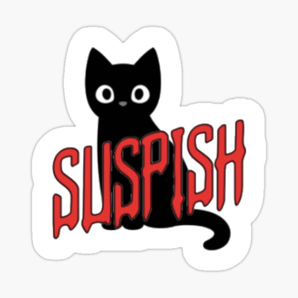 Suspish cat Sticker