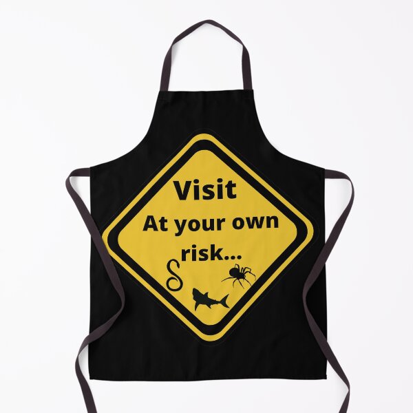 Item preview, Visit at your own risk, funny yellow sign designed and sold by MoveItLoveIt.