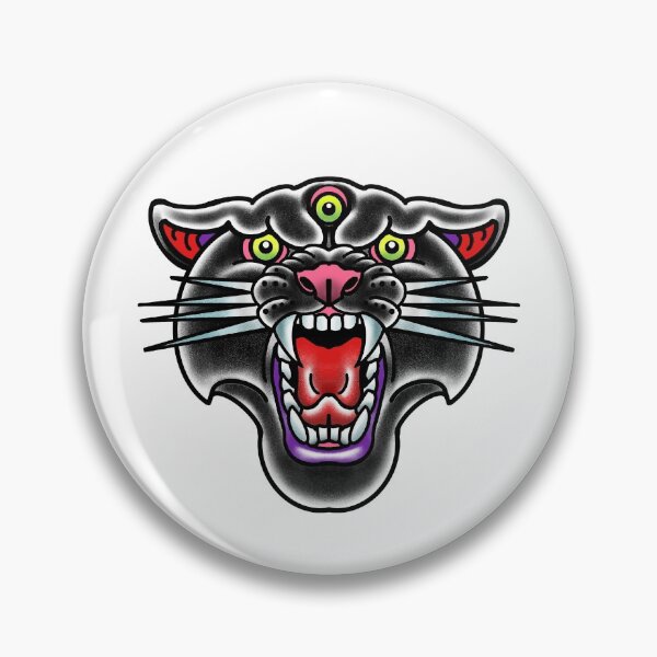 Item preview, three eyed black panther head designed and sold by weilertsen.