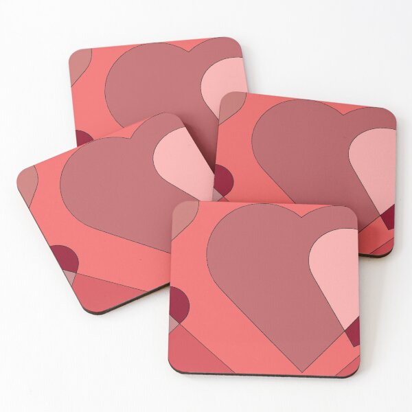 Item preview, Hearts pattern in different warm colors designed and sold by Sarah  Deschenes.