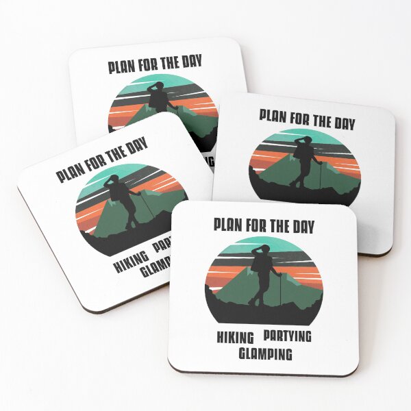 Item preview, Plan for the Day: Hiking Partying Glamping designed and sold by CactusFamily.