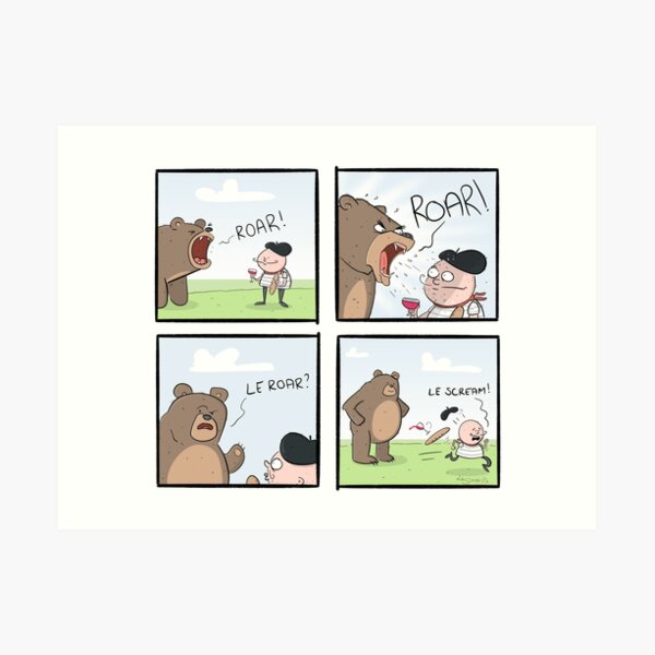 Le Bear Comic Art Print