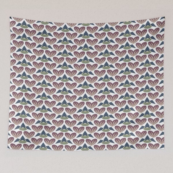 Artikelvorschau, Colorful Happy Purple, Green, Yellow, and Blue Stitched Heart Pattern entworfen und verkauft von cozycaroline.