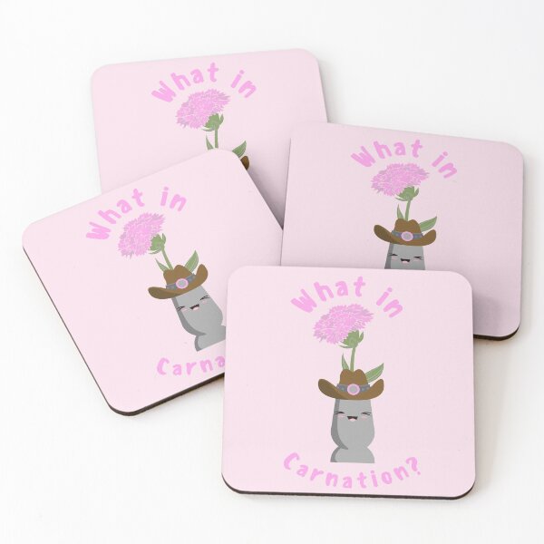 Item preview, What in Carnation Flower Pun designed and sold by Krysanthe.