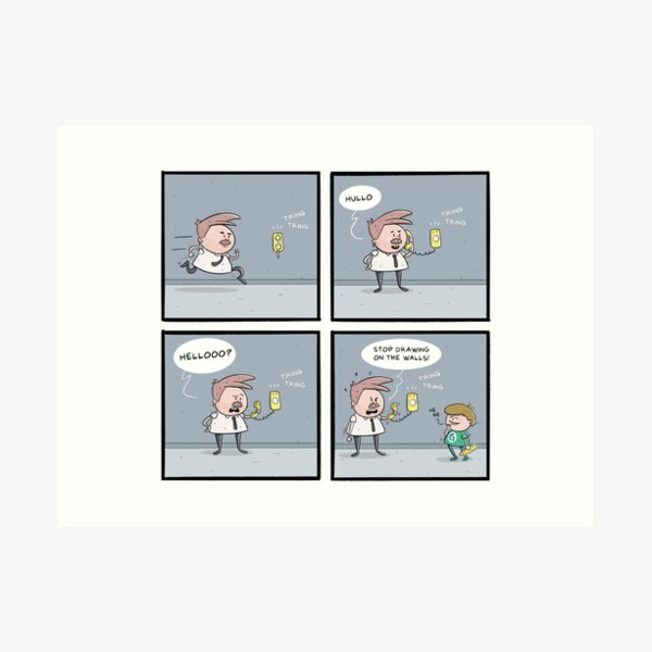 Prank Call Comic Art Print