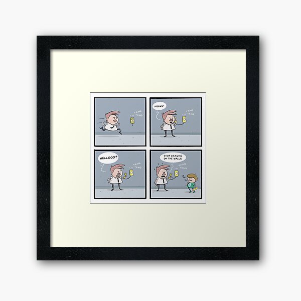 Prank Call Comic Framed Art Print