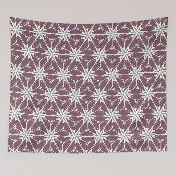 Item preview, Colorful Happy Purple, Green, Yellow, and Blue Geometric Abstract Floral Design designed and sold by cozycaroline.