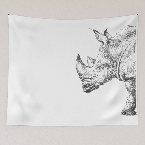 Item preview, Rhinoceros Drawing designed and sold by LauraWolfArtist.