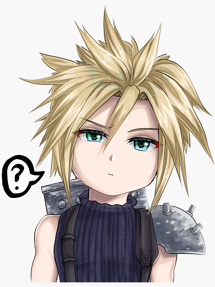 Chibi Cloud Strife Sticker For Sale By Guardianot Redbubble