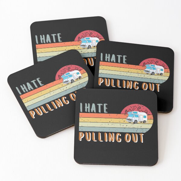 Item preview, Funny camping I hate pulling out retro travel trailer  designed and sold by TINASTORESHOPE.
