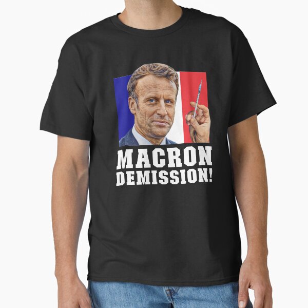 Artikel-Vorschau von Macrons Rücktritt!, designt und verkauft von The Masked Designer.