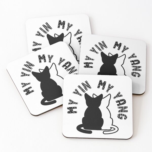 Item preview, My yin my yang - cute black kitten and white kitten cat designed and sold by IAmWomanstore.