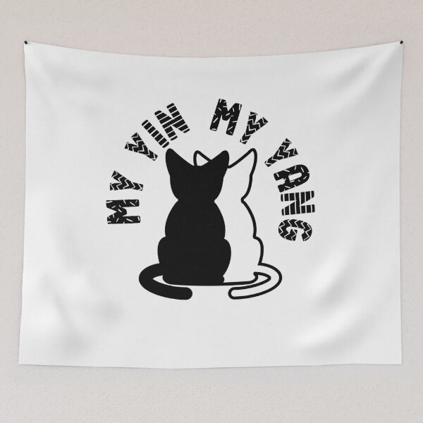 Item preview, My yin my yang - cute black kitten and white kitten cat designed and sold by IAmWomanstore.