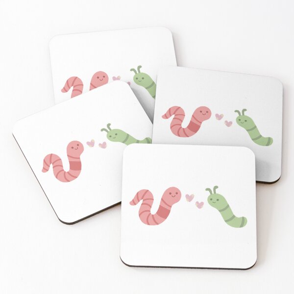 Item preview, worm and caterpillar in love designed and sold by signedbykaty.
