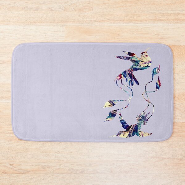 Item preview, Vibrant swipes of blue abstract golden hummingbirds designed and sold by TitaCris.
