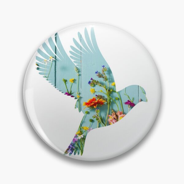 Item preview, floral songbird designed and sold by TheWaterBirds.