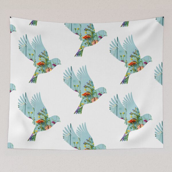Item preview, floral songbird designed and sold by TheWaterBirds.