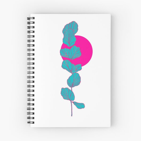 Item preview, Turquoise pink moon leaves designed and sold by gahlo-art.