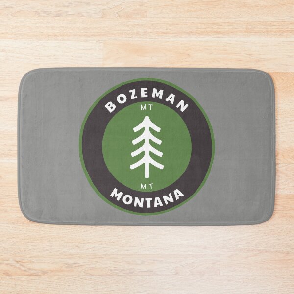 Item preview, Bozeman Montana - MT Badge with a Forest Tree Wilderness Roundlet designed and sold by palmettodigital.