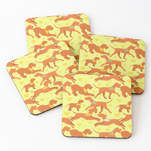 Item preview, Vizslas in yellow designed and sold by animalartbyjess.