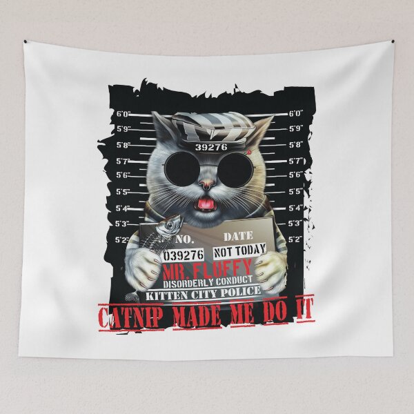 Item preview, British Shorthair cat Disorder conduct, Catnip Made Me Do It designed and sold by ARTsPlural.