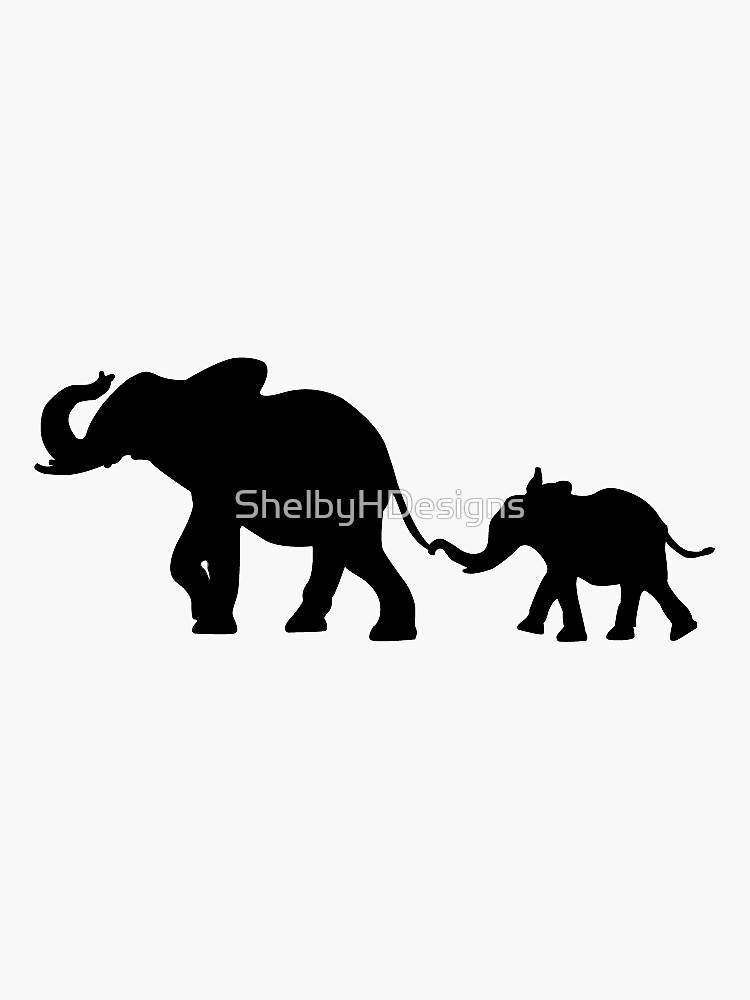 "Elephant Love" Sticker by ShelbyHDesigns Redbubble
