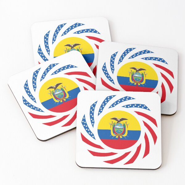 Item preview, Ecuadorian American Multinational Patriot Flag Series designed and sold by Carbon-Fibre Media.