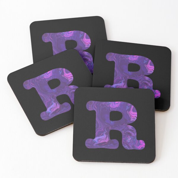 Item preview, Letter R Alphabet Purple Marble Abstract Monogram designed and sold by AMSonArt.
