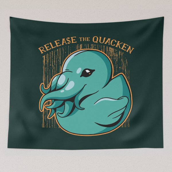 Item preview, Release the Quacken // Funny Rubber Duck Kraken  designed and sold by SLAG-Creative.