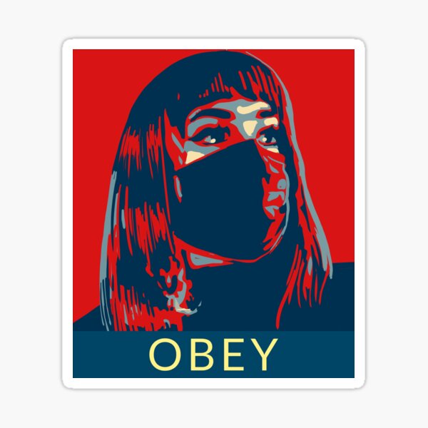 OBEY THE COVID OVERLORDS Sticker