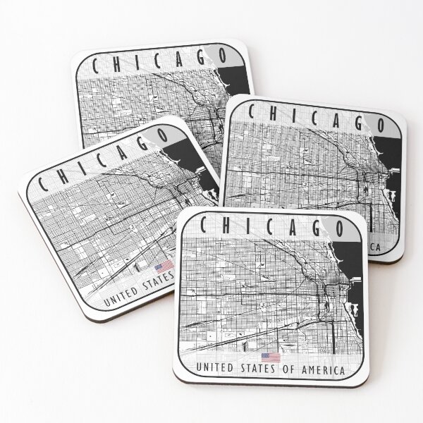 Item preview, CHICAGO MAP USA designed and sold by hatimelhag.