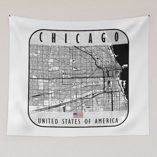 Item preview, CHICAGO MAP USA designed and sold by hatimelhag.