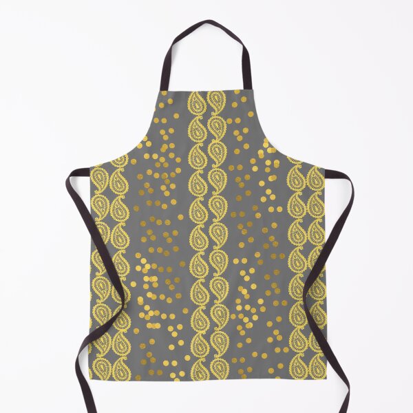 Item preview, Gold Paisley on Grey Background designed and sold by RiadMannan.