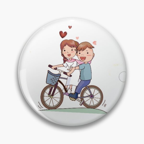 Item preview, Couple on cycle..... cartoon characters designed and sold by VIVEK KUMAR RAI.