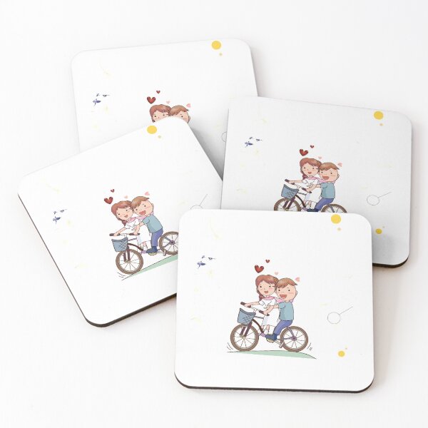 Item preview, Couple on cycle..... cartoon characters designed and sold by VIVEK KUMAR RAI.