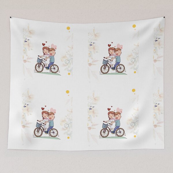 Item preview, Couple on cycle..... cartoon characters designed and sold by VIVEK KUMAR RAI.