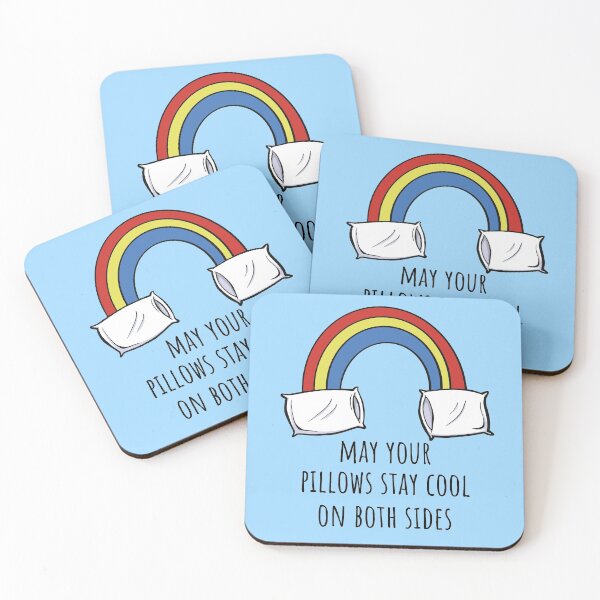 Item preview, May Your Pillows Stay Cool Rainbow Naptime Positive Message designed and sold by Huhnerdieb Apparel.