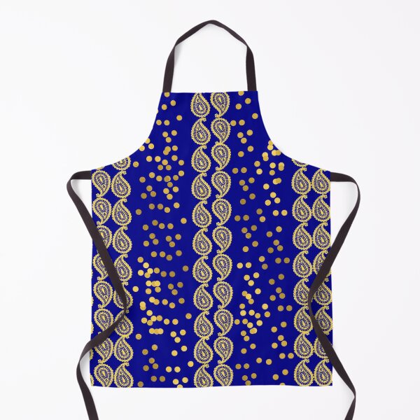 Item preview, Gold Paisley on Dark Blue Background designed and sold by RiadMannan.
