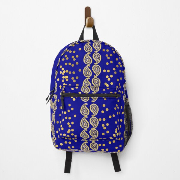 Item preview, Gold Paisley on Dark Blue Background designed and sold by RiadMannan.