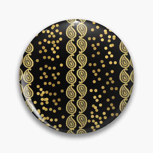 Item preview, Gold Paisley on Black designed and sold by RiadMannan.