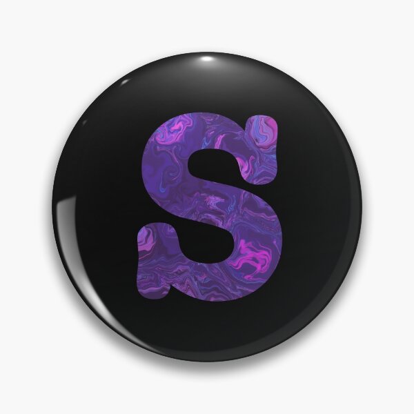 Item preview, Letter S Alphabet Purple Marble Abstract Monogram designed and sold by AMSonArt.