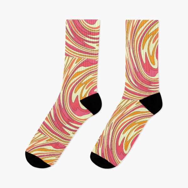 Item preview, Marbled Swirl in Tangerine Orange and Strawberry Pink designed and sold by CatharticTick.