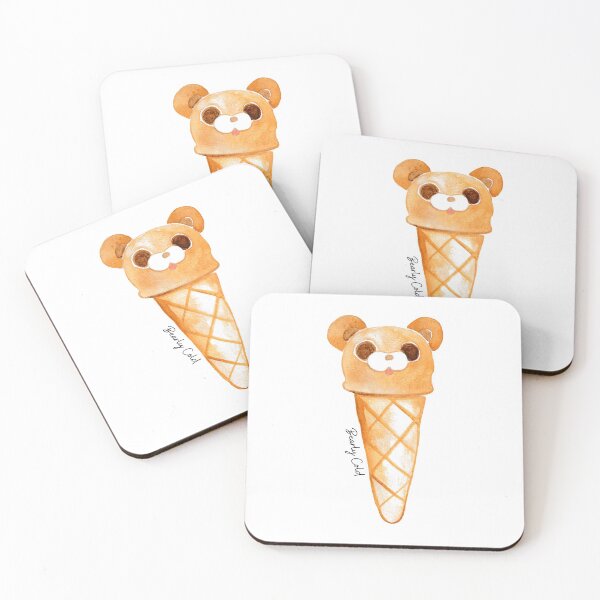 Item preview, Cute Bear Ice Cream Cone, Watercolor designed and sold by sanashibata.