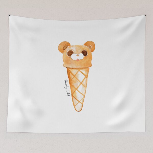 Item preview, Cute Bear Ice Cream Cone, Watercolor designed and sold by sanashibata.