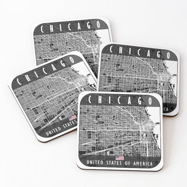 Item preview, CHICAGO MAP USA designed and sold by hatimelhag.